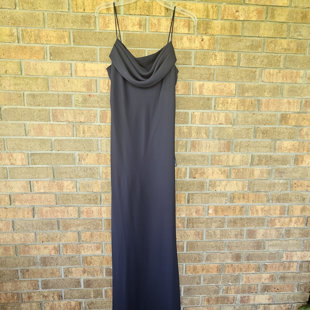 Elegant Navy Evening Gown